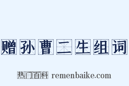赠孙曹二生组词是什么意思的图片